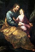 HERRERA, Francisco de, the Elder St Joseph and the Child sr USA oil painting artist